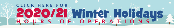 Click here for Winter 2020/21 Holiday Hours