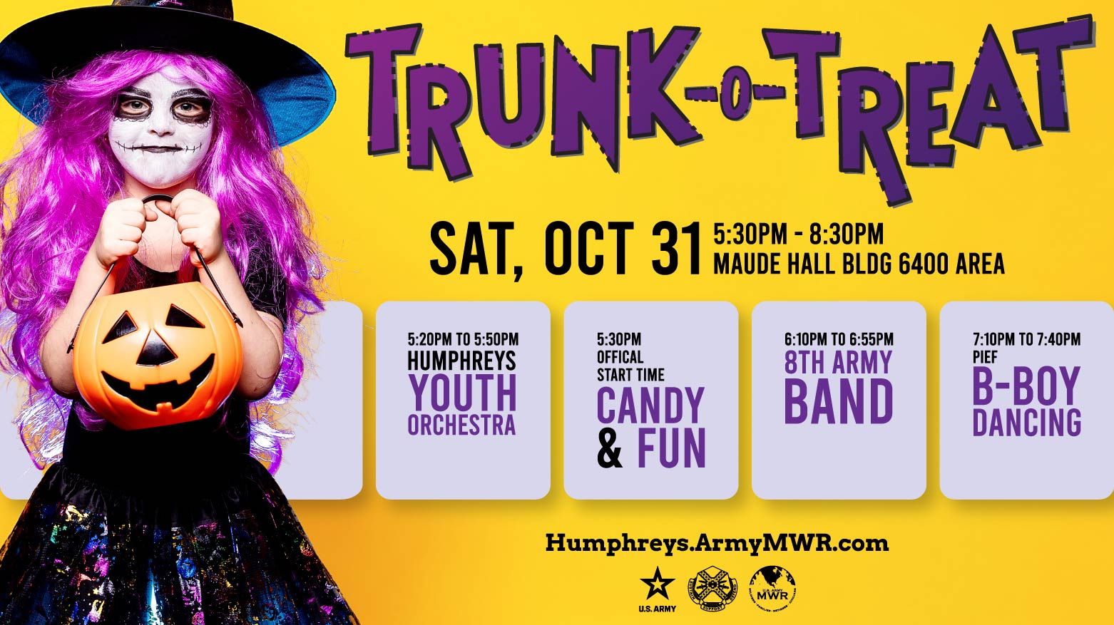 Trunk o treat schedule